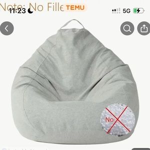 Grey Bean Bag Chair Cover